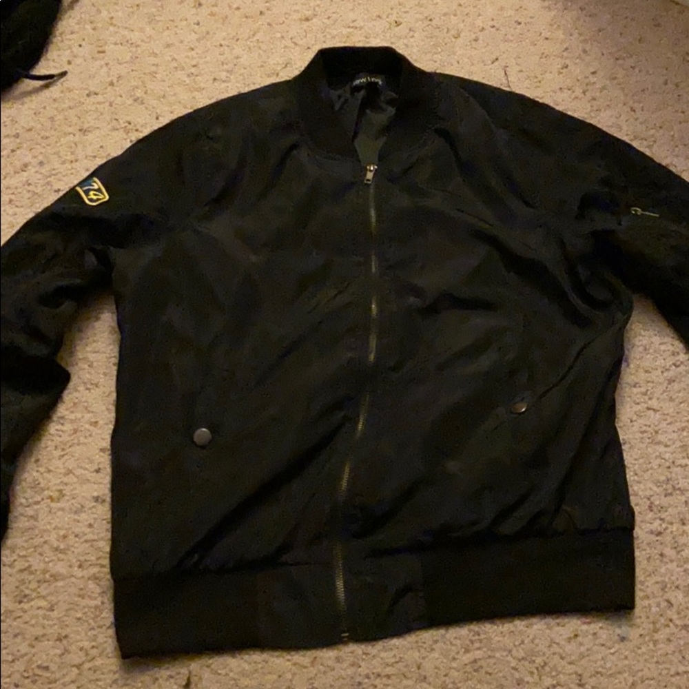 Black bomber jacket